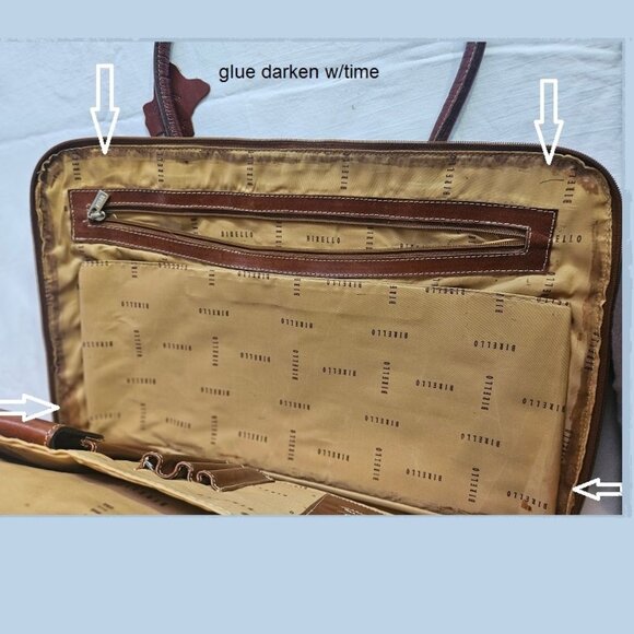 BIRELLO Italian leather briefcase - Picture 8 of 12